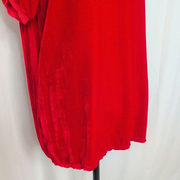 Johnny Was Velvet Top X-Small Red Short Sleeve - Picture 4 of 10